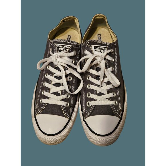 Converse All Star Gray Textile Unisex Sneakers Size Women 10.5 Men 8.5 - Picture 5 of 12